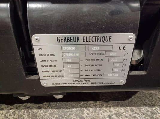 Unknown range 520 Hangcha CPDB20-AZ3S