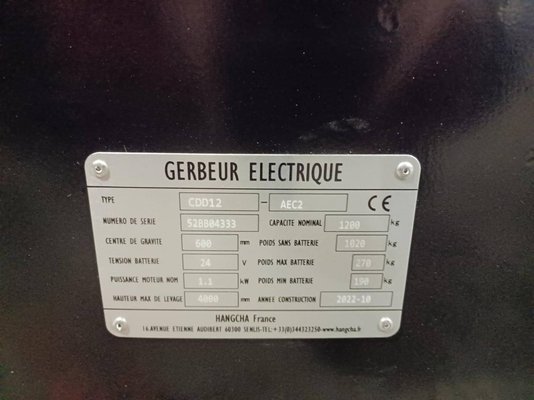 Unknown range 201 Hangcha CDD12-AEC2